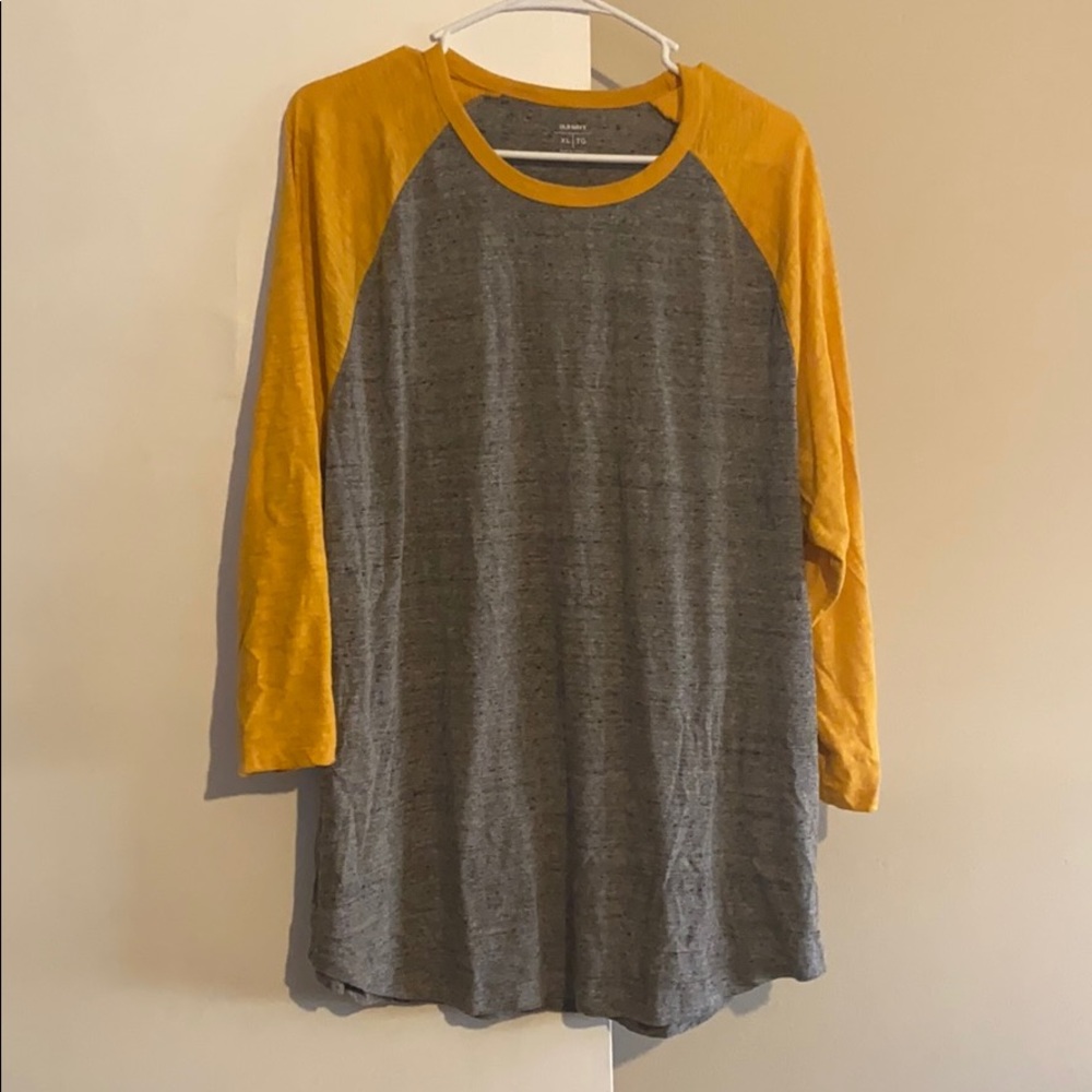 Yellow and grey 3/4 sleeve guys shirt Old Navy